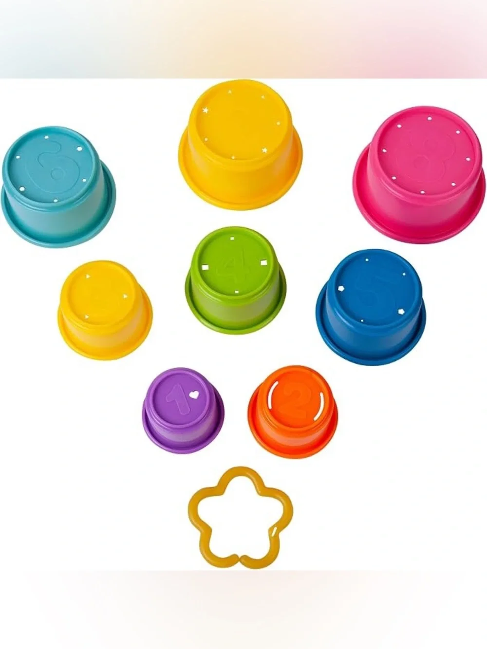 Colorful Stacking Cups Toy - Bright Multi-Color Set for Kids